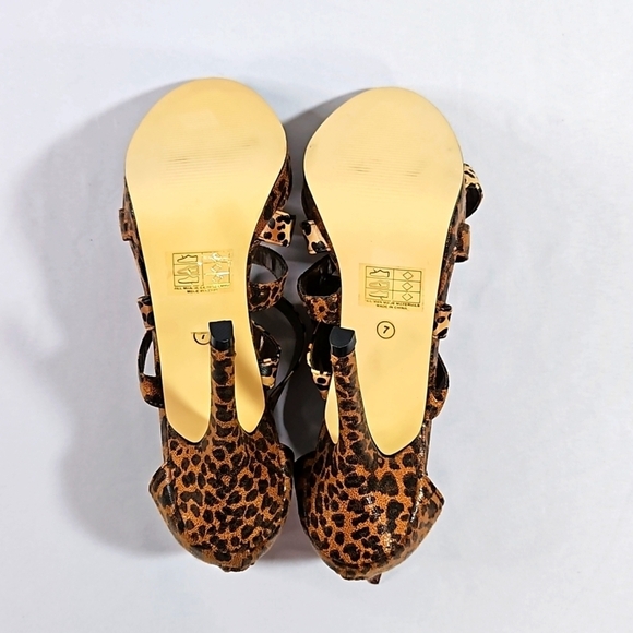 TonyBowls Brown Animal print Heels Size 7 - Picture 6 of 6